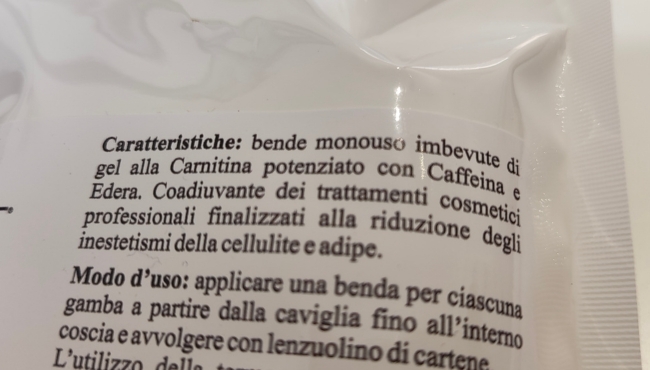 Bendaggio Riducente SkinFit da 250ml con Carnitina, Caffeina, Edera